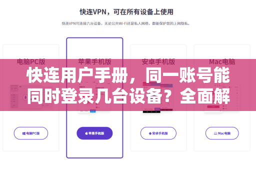 快连用户手册，同一账号能同时登录几台设备？全面解析与常见问题解答